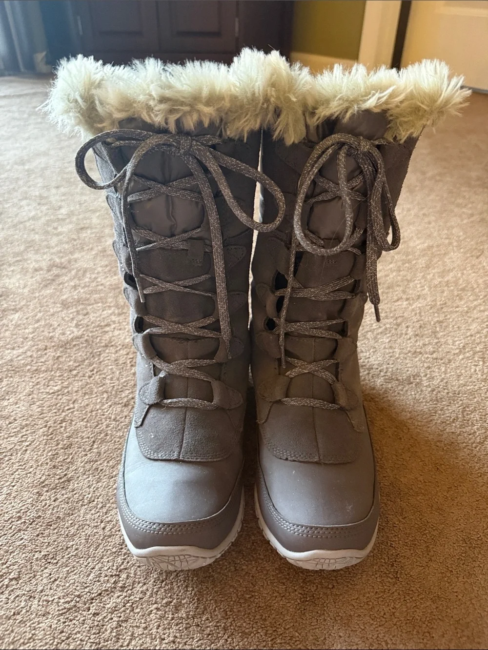 The North Face Women's Gray Nupste Purna Boots